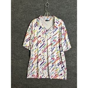 Green Side Golf Mens Performance Polo Shirt Size XXL Multi Color Short Sleeve
